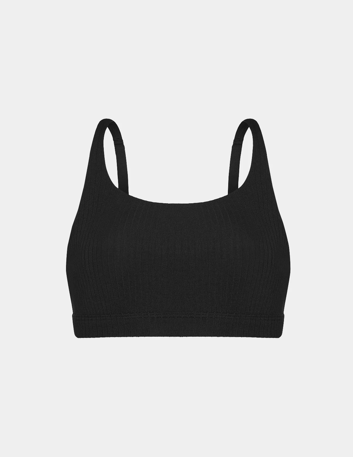 Cotton Rib Scoop Bralette - Last Call - Image 3