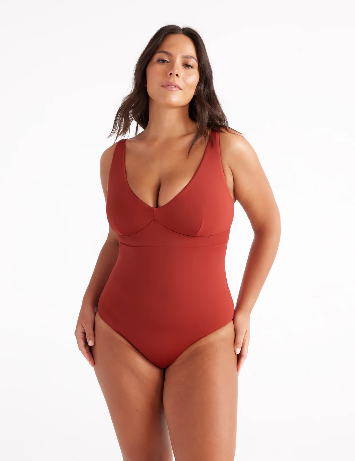 Deep V One Piece Swimsuit - Last Call - Image 20