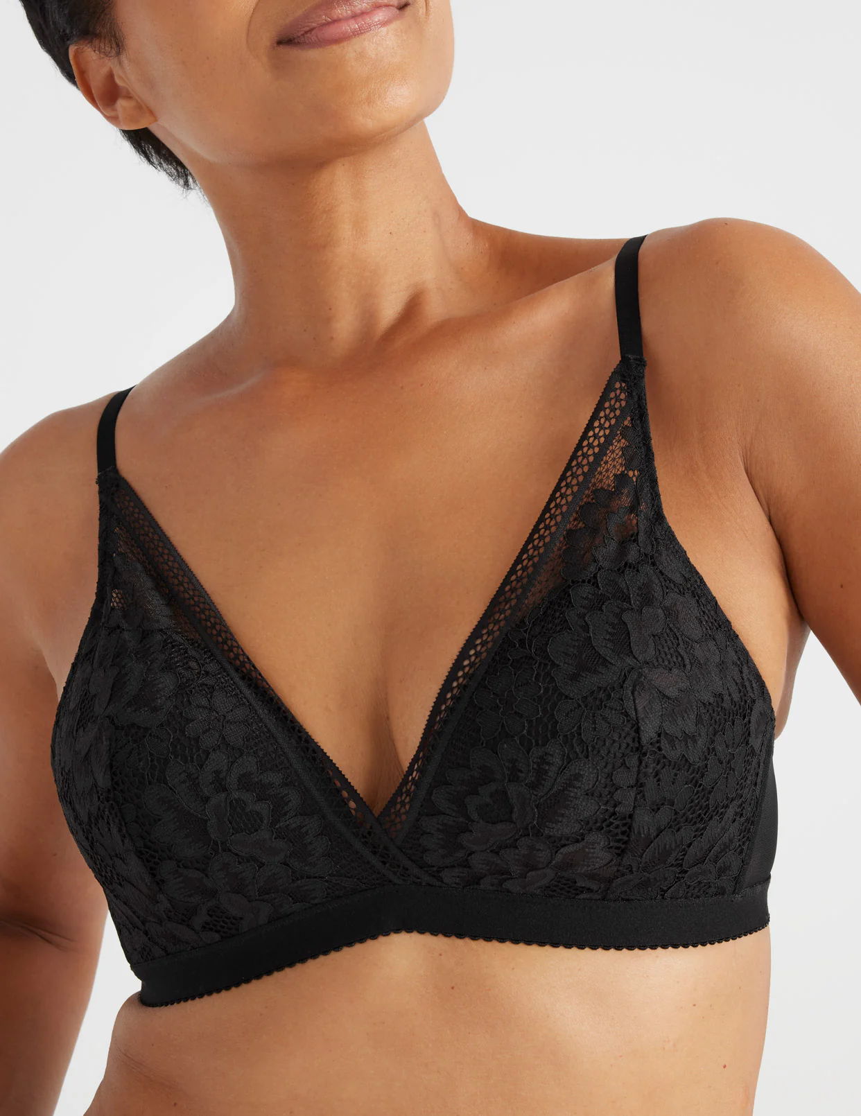 Lace Deep-V Bra - Last Call - Image 3