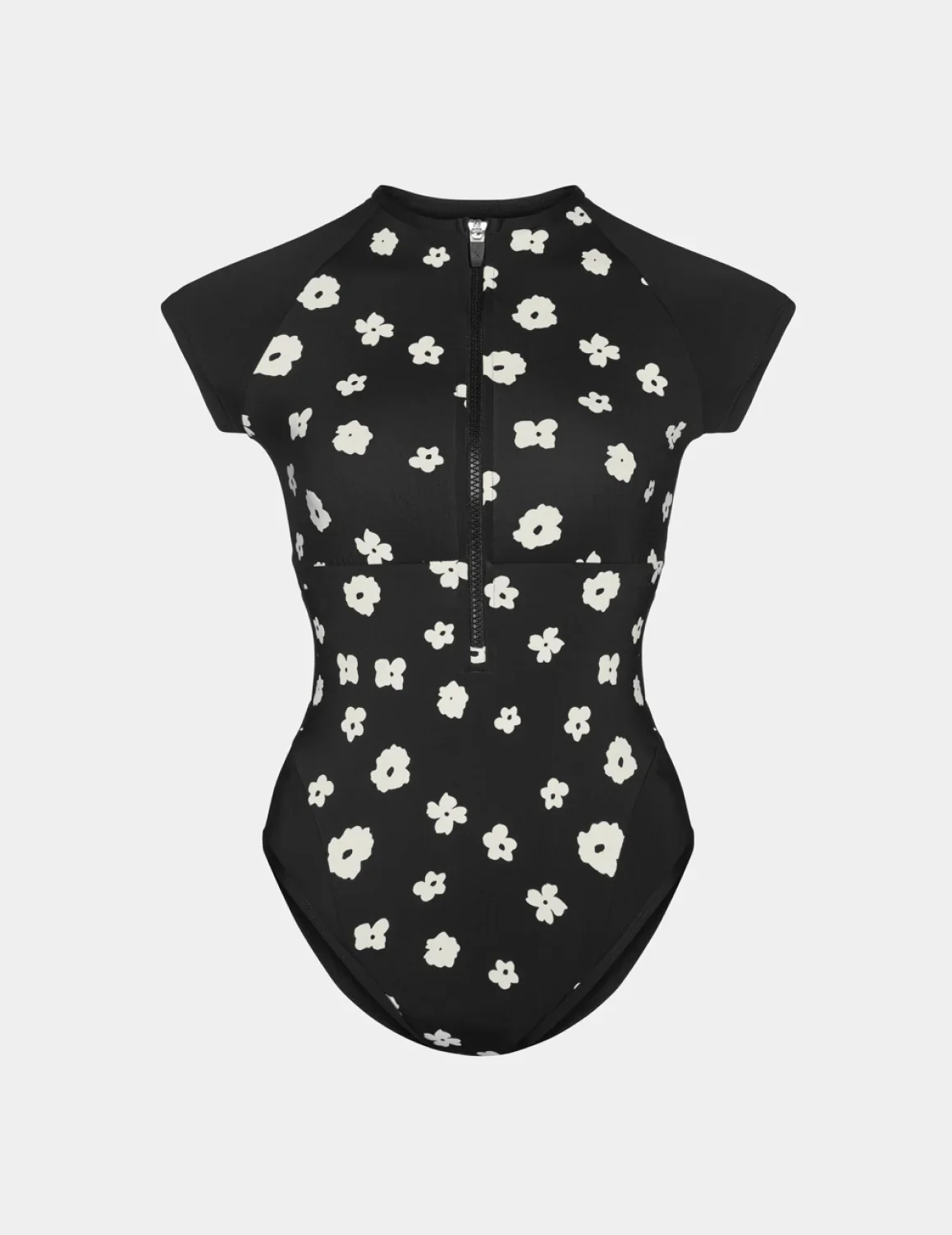 Leakproof Cap-Sleeve One Piece Swimsuit - Color Block - Image 3