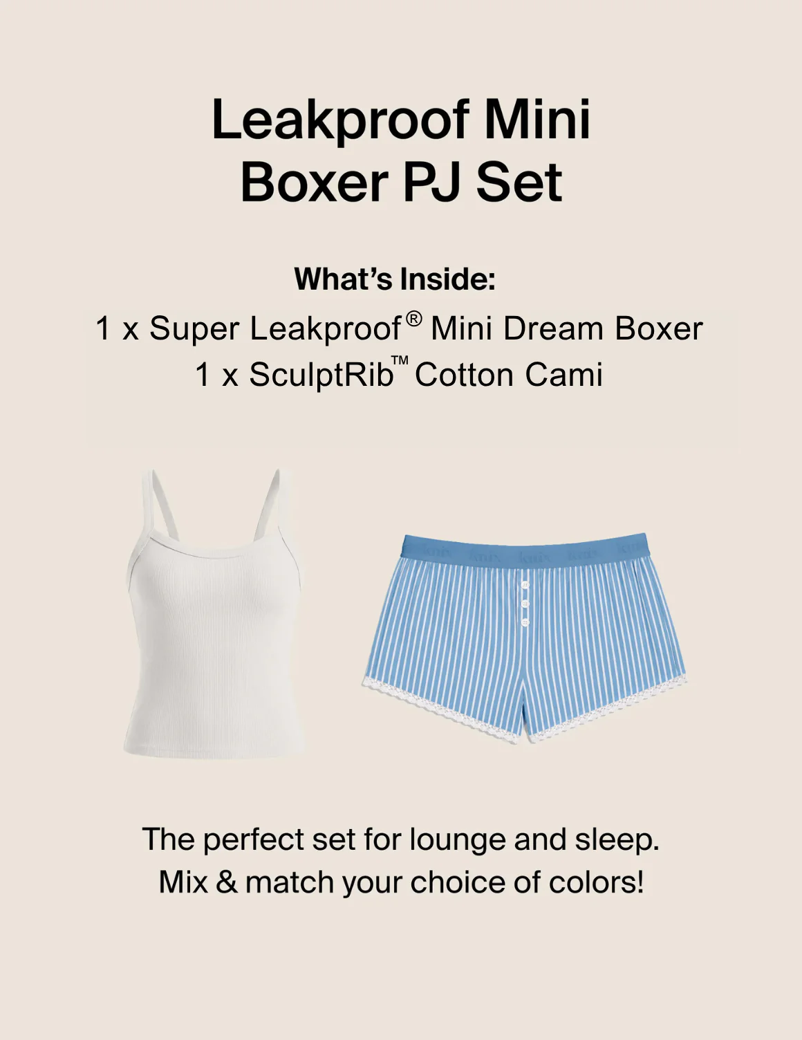 Leakproof Mini Boxer PJ Set - Image 2
